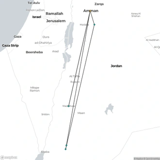 tourhub | Today Voyages | Jordan Essentials | Tour Map