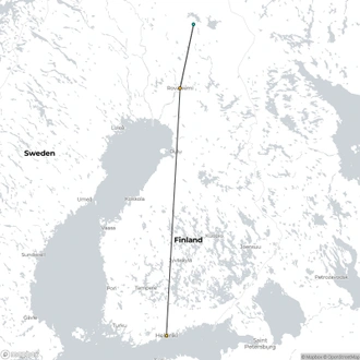 tourhub | Nordic Unique Travels | Winter Land – Finnish Lapland in 7 Days | Tour Map