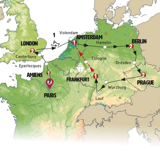 tourhub | Europamundo | Unforgettable Europe | Tour Map