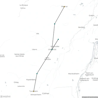 tourhub | Walkers' Britain | Alsace Vineyard Trails | Tour Map