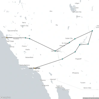 tourhub | Today Voyages | Classic West XL SUP | Tour Map