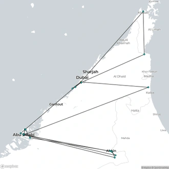 tourhub | Today Voyages | Explore the UAE: A Comprehensive Roundtrip (EN) | Tour Map