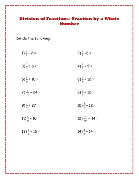 20 Dividing Fractions Activities - Teaching Expertise