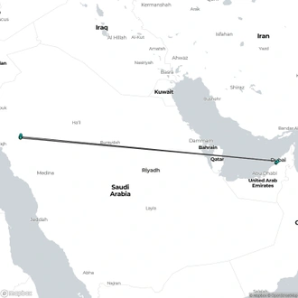 tourhub | Today Voyages | Best of Arabia: Dubai & AlUla (FR) | Tour Map