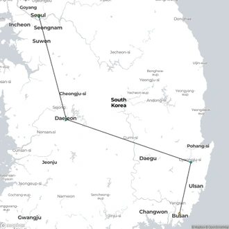 tourhub | Today Voyages | South-Korea | Tour Map