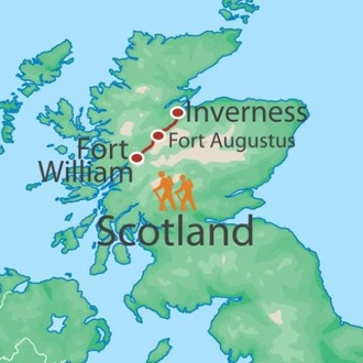 tourhub | UTracks | Scotland Coast to Coast Walk and Barge | Tour Map