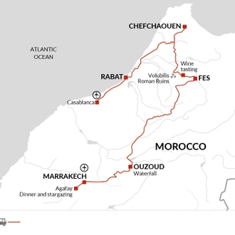 tourhub | Explore! | Upgraded - Discover Morocco | Tour Map