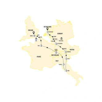 tourhub | Costsaver | European Experience | Tour Map