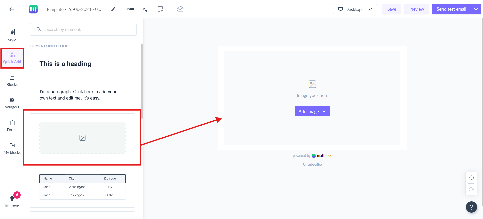 How to add a video thumbnail to a template in Mailmodo?