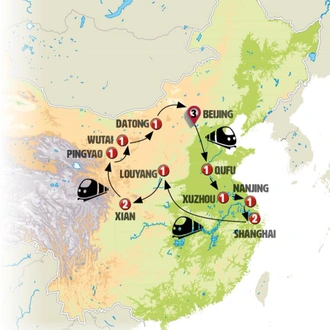 tourhub | Europamundo | Great China | Tour Map