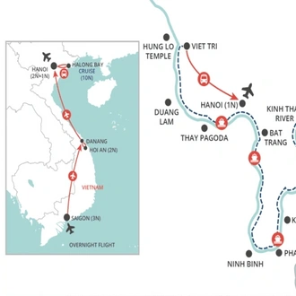 tourhub | Wendy Wu | Vietnam & Red River Uncovered  | Tour Map