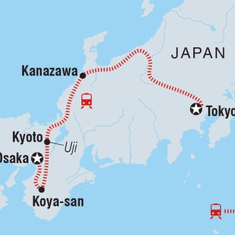 tourhub | Intrepid Travel | Japan Real Food Adventure | Tour Map