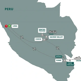 tourhub | Trafalgar | In the Footsteps of the Incas | Tour Map