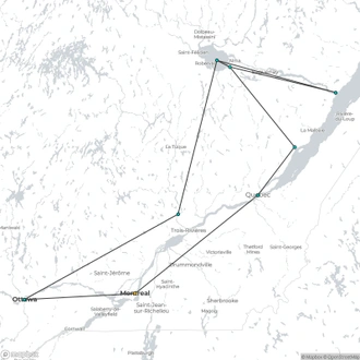 tourhub | Today Voyages | Classic Quebec XL | Tour Map