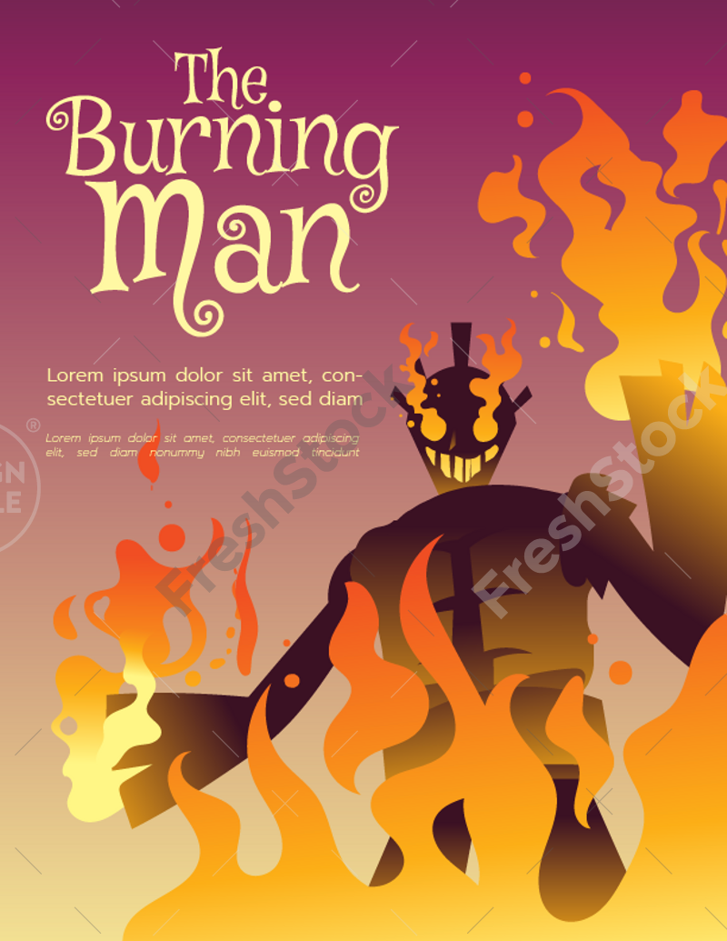 The Burning Man Festival Poster FreshStock