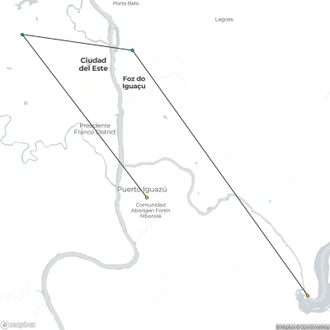 tourhub | Neumann Operadora de Receptivo | 4-Day Shared Guided Tour of Iguazu Falls | Tour Map