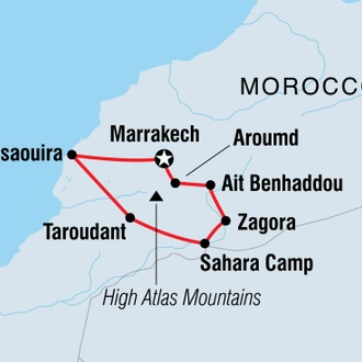 tourhub | Intrepid Travel | South Morocco Discovery | Tour Map