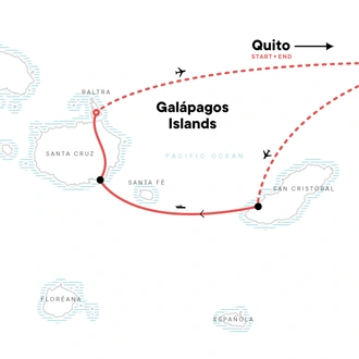 tourhub | G Adventures | Family Land Galápagos — Multi-Activities | Tour Map