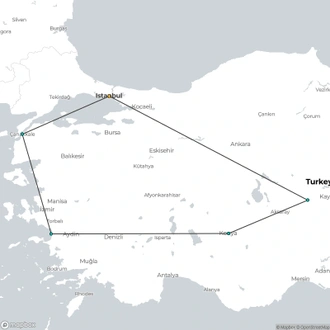 tourhub | Fez Travel | Fire of Anatolia Tour | Tour Map