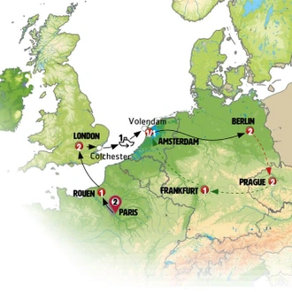 tourhub | Europamundo | Paris and European Capitals | Tour Map