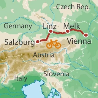 tourhub | UTracks | Salzburg to Vienna Cycle | Tour Map