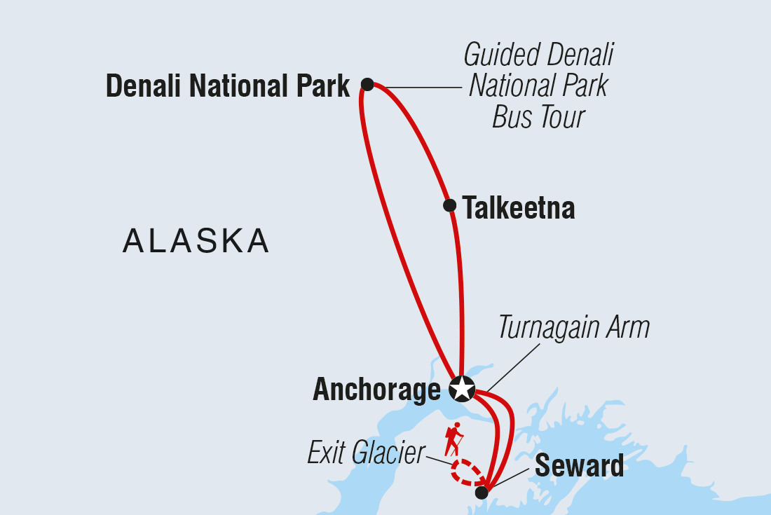 tourhub | Intrepid Travel | Alaska Discovery		 | Tour Map