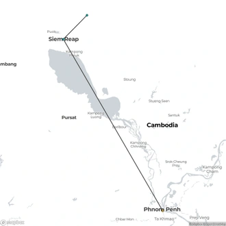 tourhub | Encounters Travel | Cambodia Encounters | Tour Map