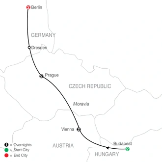tourhub | Globus | Imperial Escape with Berlin | Tour Map