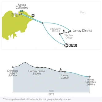 tourhub | Bamba Travel | Sacred Valley Trek to Machu Picchu 2D/1N | Tour Map