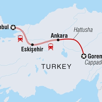 tourhub | Intrepid Travel | Turkey Backroads | Tour Map