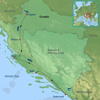 tourhub | Indus Travels | Wonders of Croatia | Tour Map