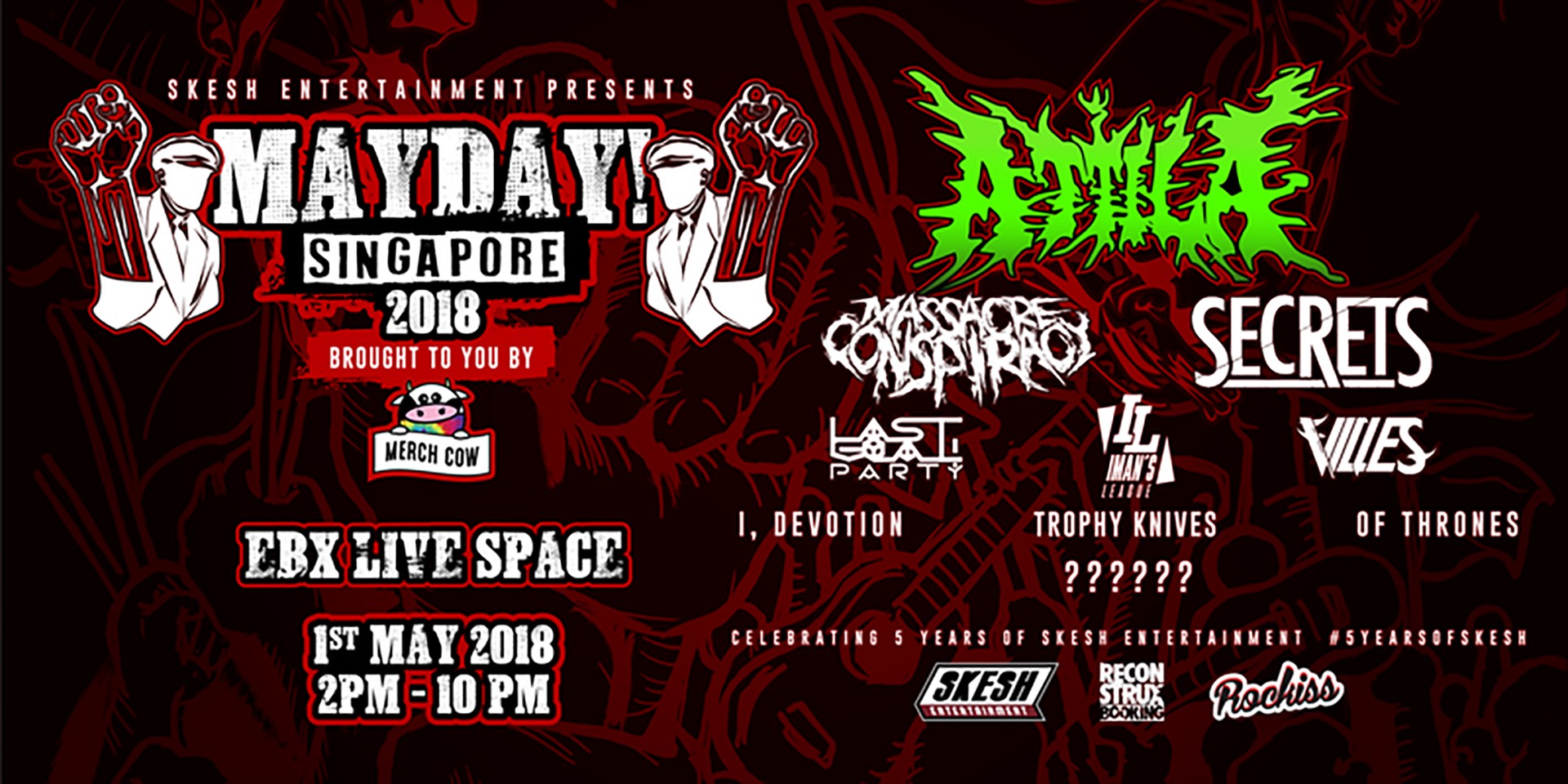 Attila, SECRETS and more to perform at one-day festival MAYDAY! Singapore 2018