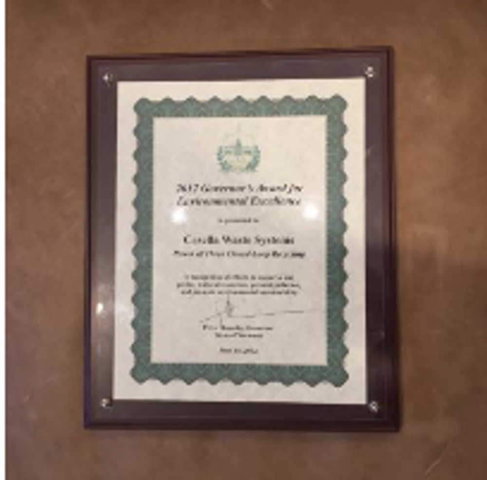 Vermont Governor's Award for Environmental Excellence