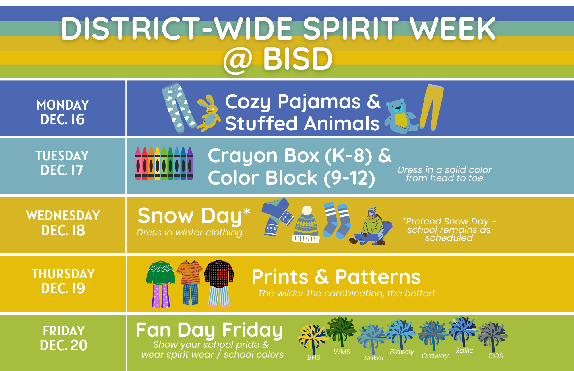 BISD Winter Spirit Week