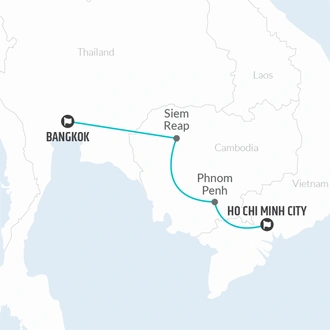 tourhub | Bamba Travel | Vietnam & Cambodia Experience 8D/7N | Tour Map