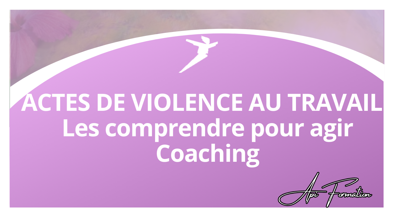 Représentation de la formation : ACTES DE VIOLENCE AU TRAVAIL : Les comprendre pour agir - Coaching