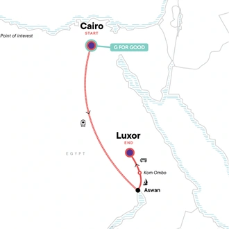 tourhub | G Adventures | Solo-ish Egypt | Tour Map