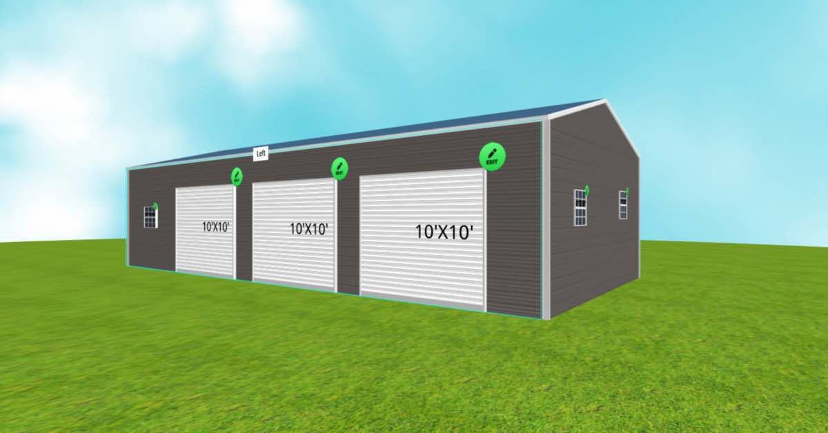 3 car storage garage