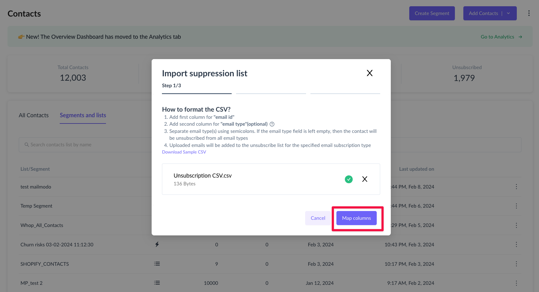 How to Upload Suppression List in Mailmodo