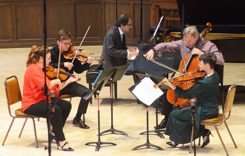 Camerata San Antonio Piano Quintet performs at Kerrville First Presbyterian Church. Photo credit Phil Houseal