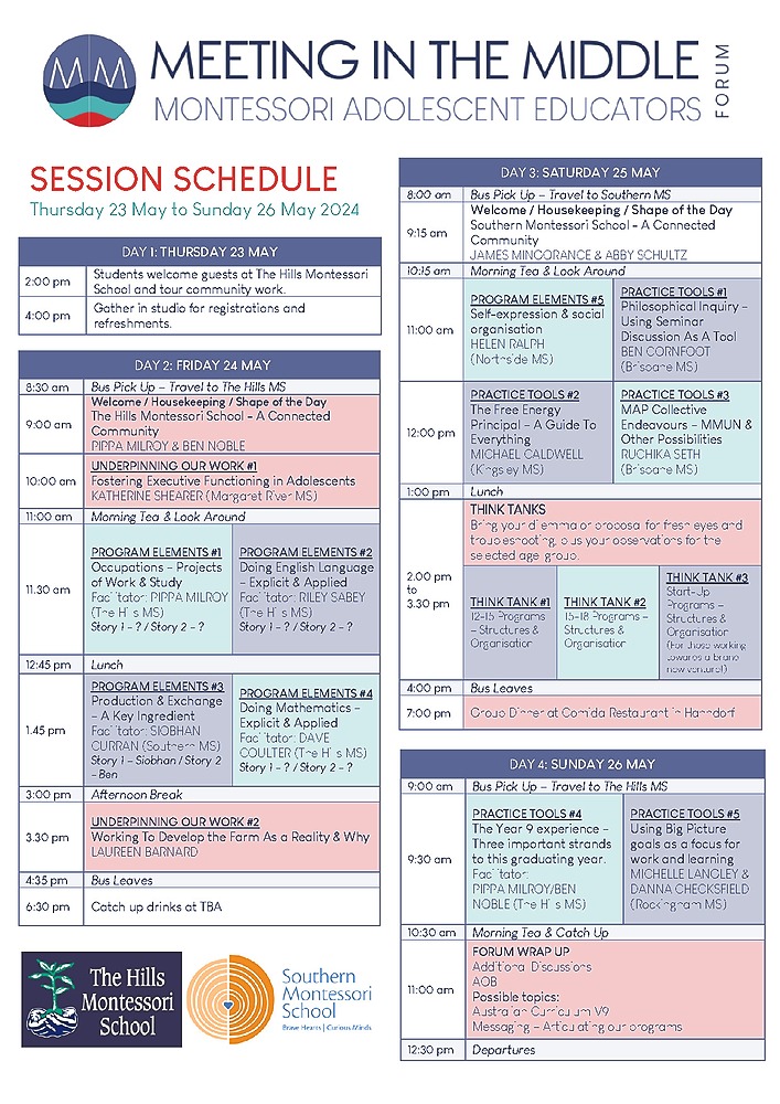 Session Schedule 2