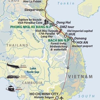 tourhub | Wild Frontiers | Vietnam Explorer | Tour Map