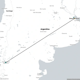 tourhub | Tangol Tours | 8-Day Argentina Tour: Buenos Aires & Bariloche | Tour Map