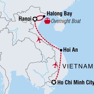 tourhub | Intrepid Travel | Treasures of Vietnam | Tour Map