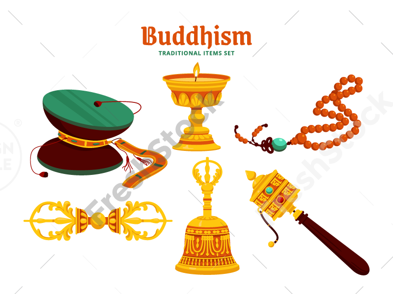 buddhism-sacred-objects-set-freshstock