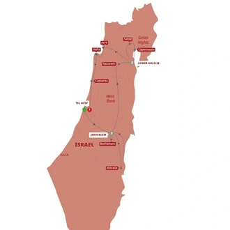 tourhub | Trafalgar | Best of Israel | Tour Map