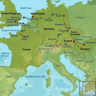 tourhub | Indus Travels | Best of European Capitals | Tour Map