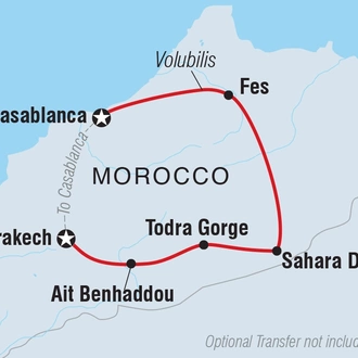 tourhub | Intrepid Travel | Classic Morocco			 | Tour Map