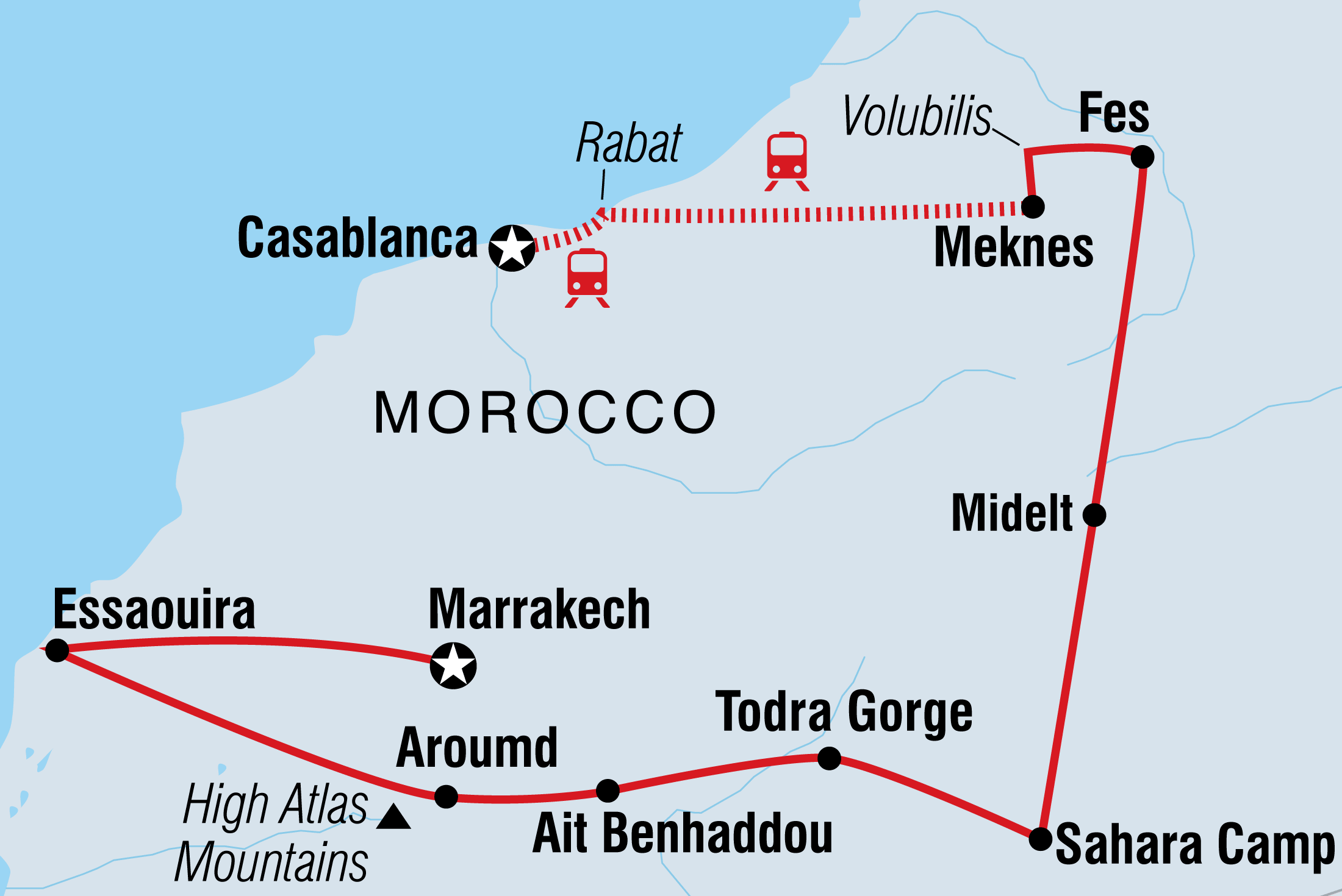 tourhub | Intrepid Travel | Best of Morocco | Tour Map