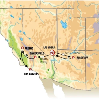 tourhub | Europamundo | West Park from Las Vegas | Tour Map